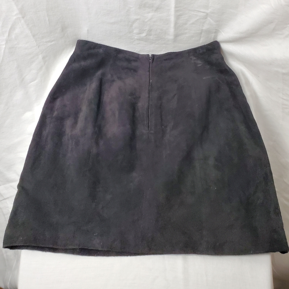 Wilson's Leather Black Suede Mini Skirt Size 10 - Picture 6 of 9